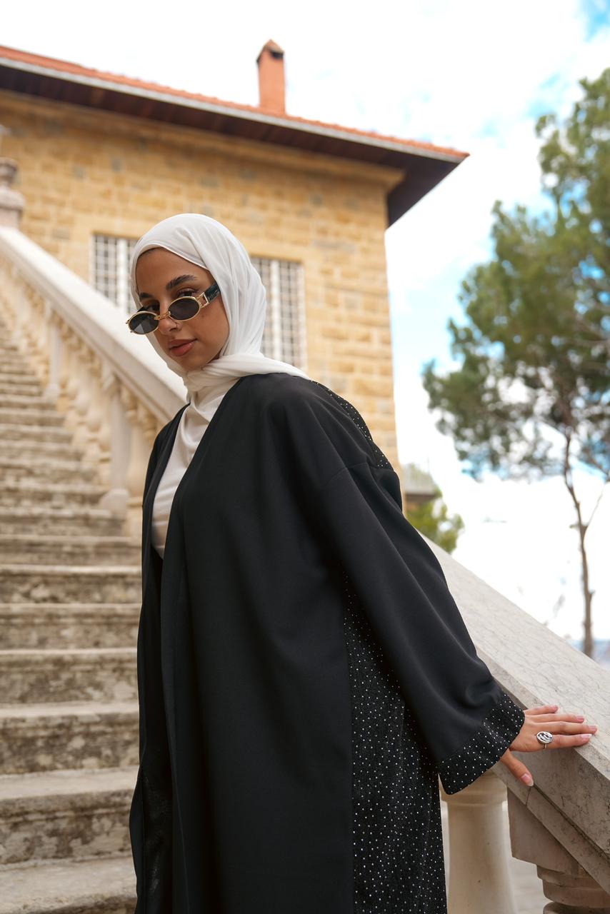 Combo Leather Abaya
