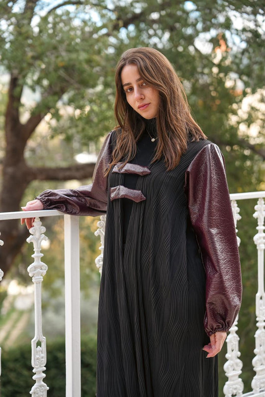 Leather Puffy Sleeve