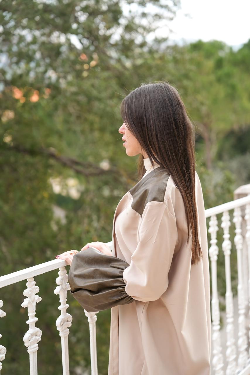 Leather Puffy Sleeve