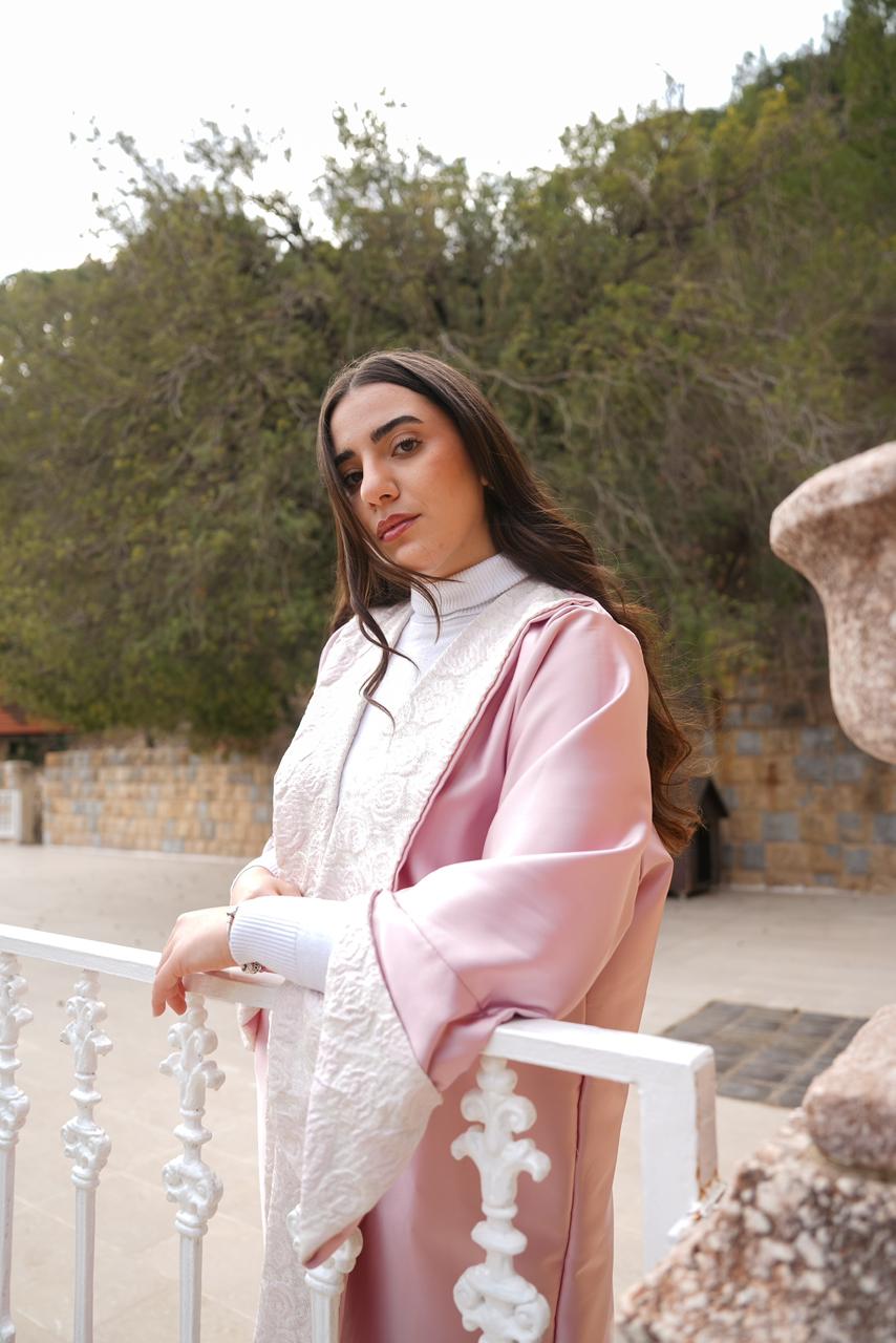 Blush Satin Abaya