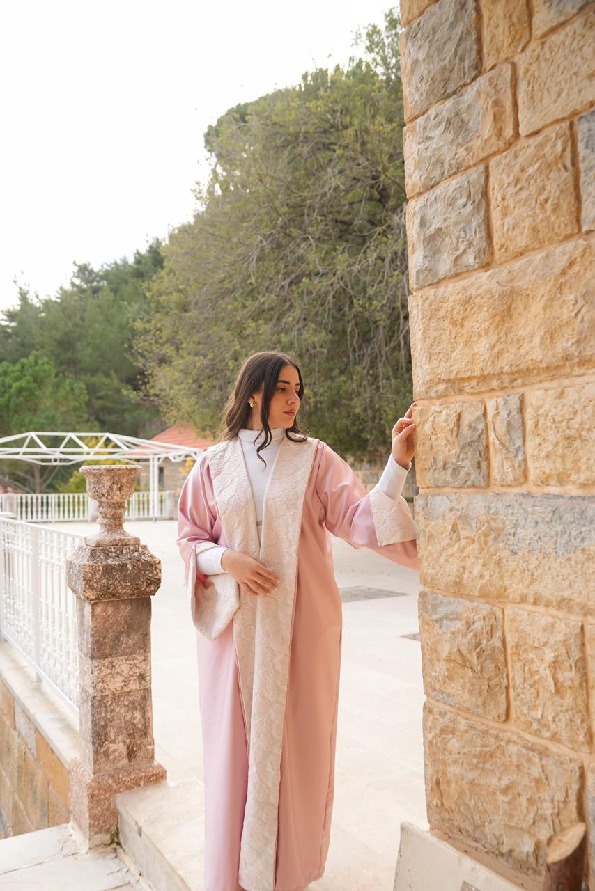 Blush Satin Abaya