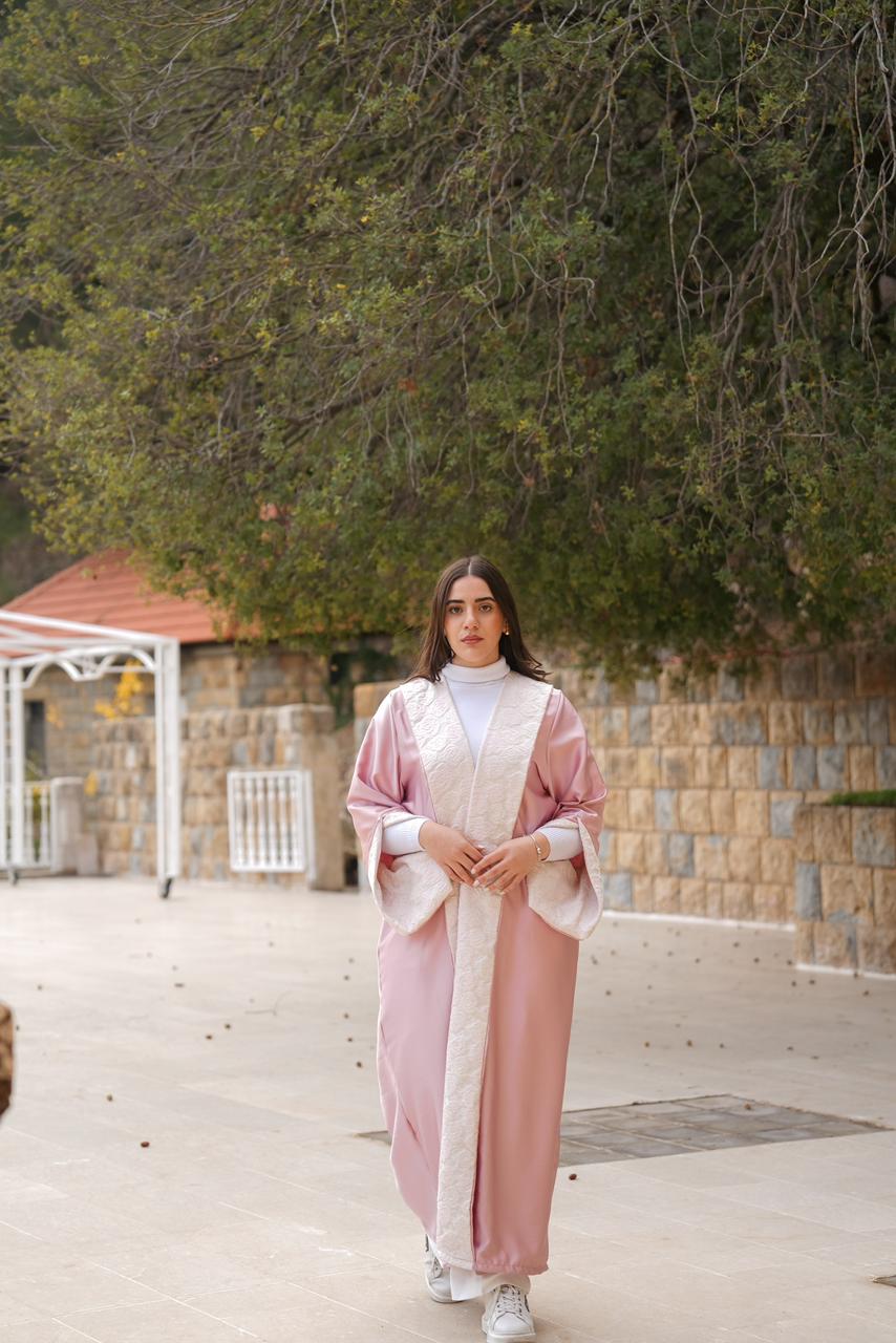 Blush Satin Abaya