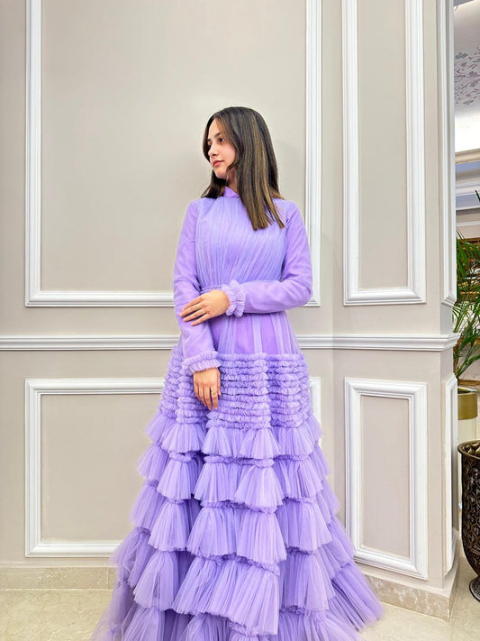 Lilac Ruffle Elegance