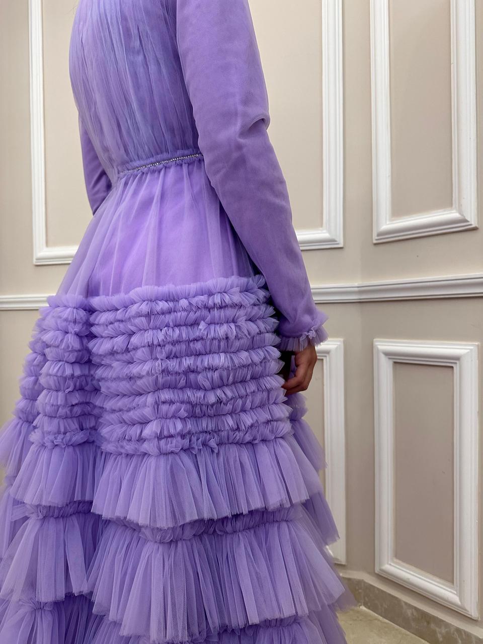 Lilac Ruffle Elegance