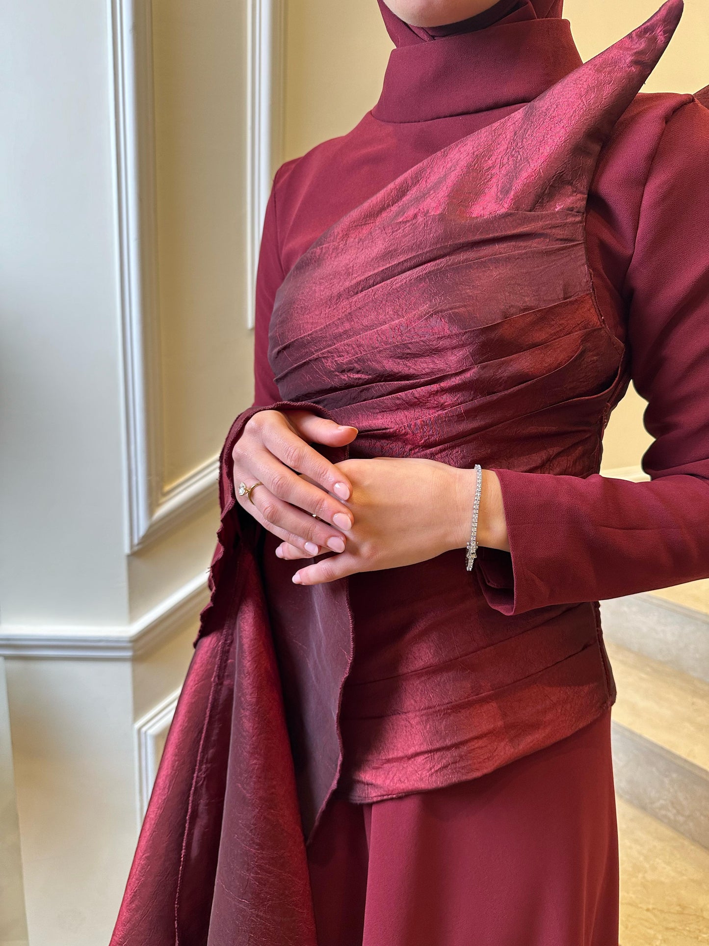 Burgundy Flowing Dress