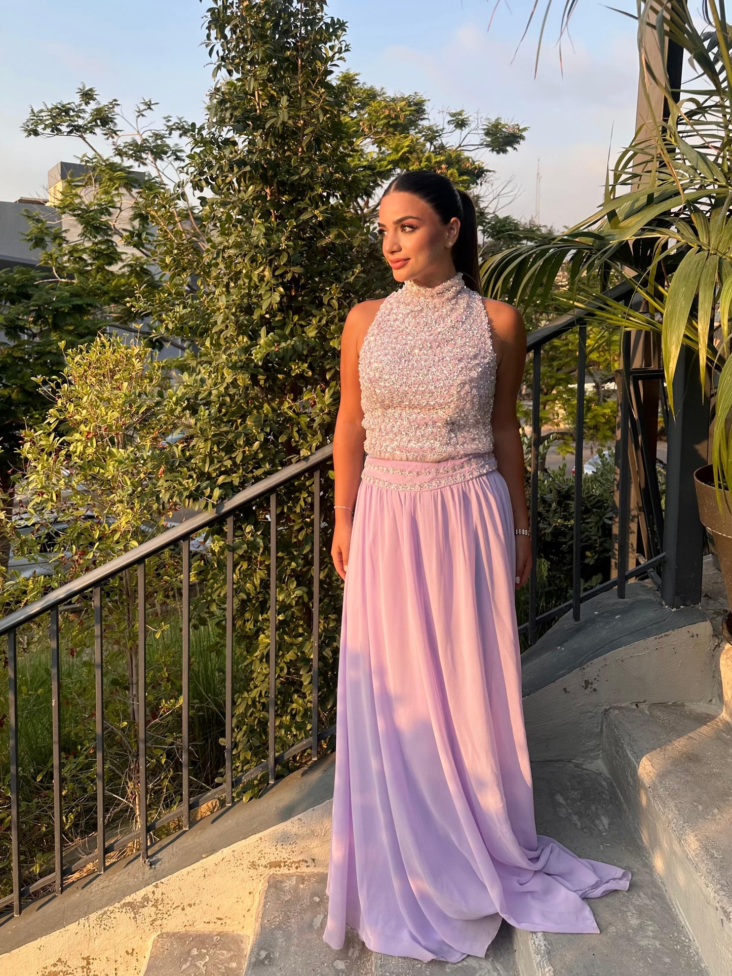 Lilac Graceful Set Dress