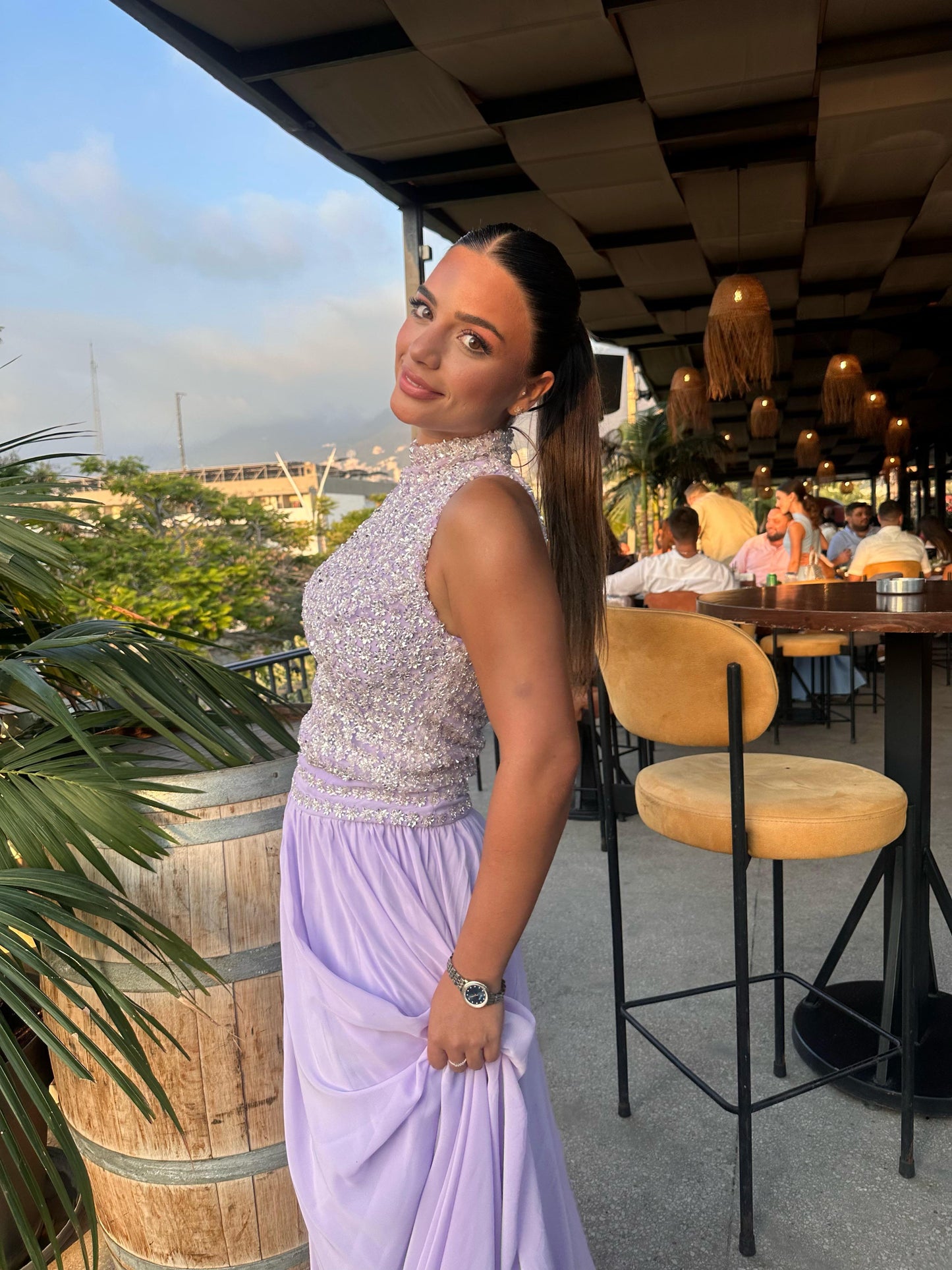 Lilac Graceful Set Dress
